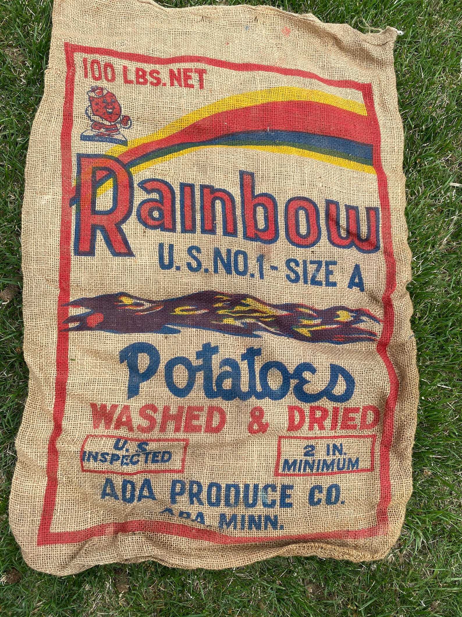 Unique Vintage Burlap Potato Sack Etsy