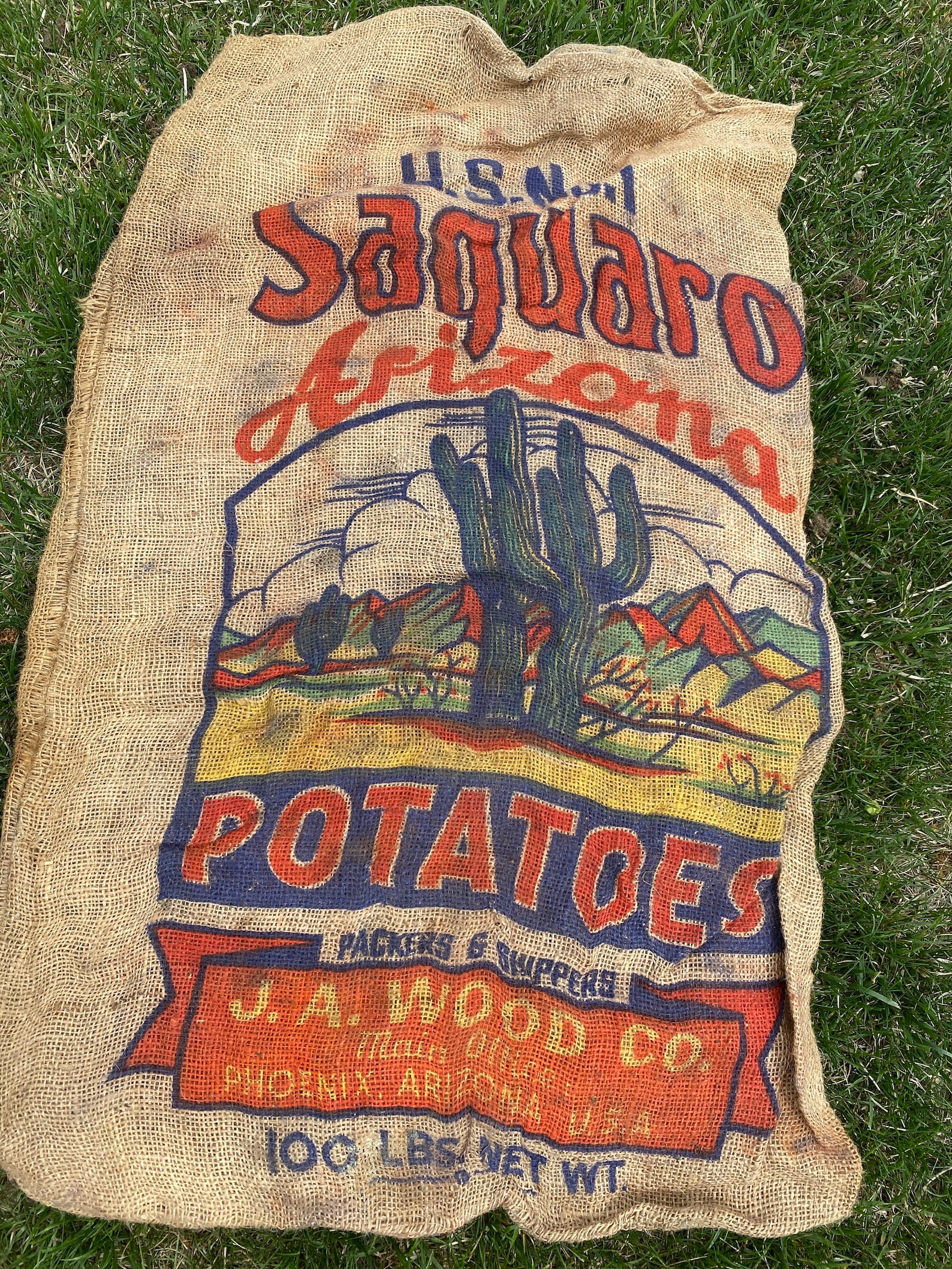 Vintage Burlap Potato Sack Etsy