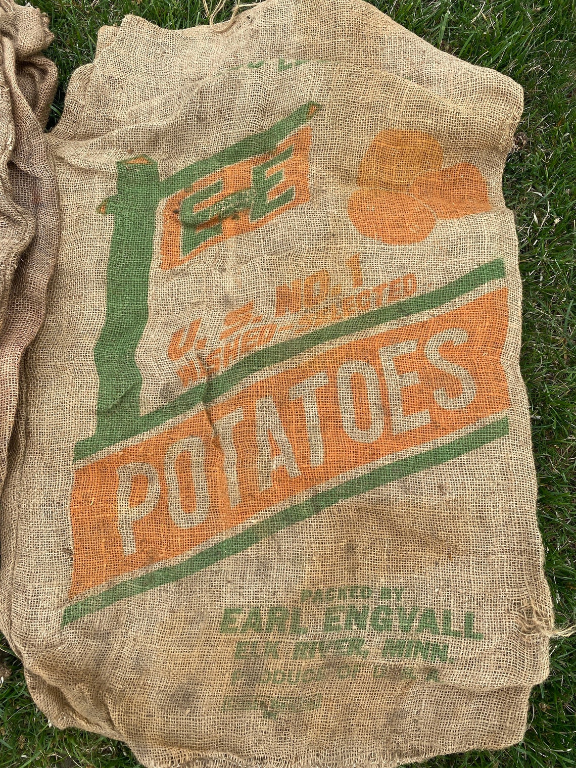 Vintage Burlap Potato sack Etsy
