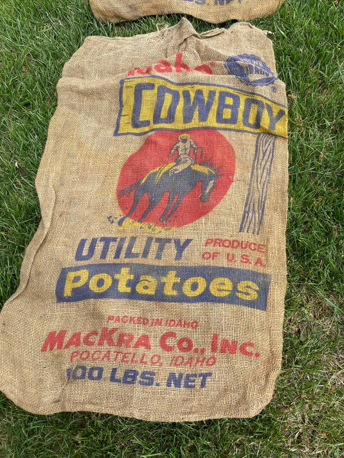 Vintage Burlap Potato Sack Etsy