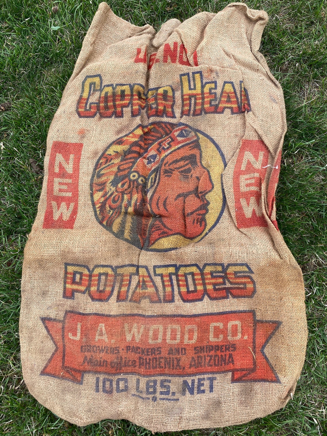 Unique Vintage Burlap Potato Sack Etsy