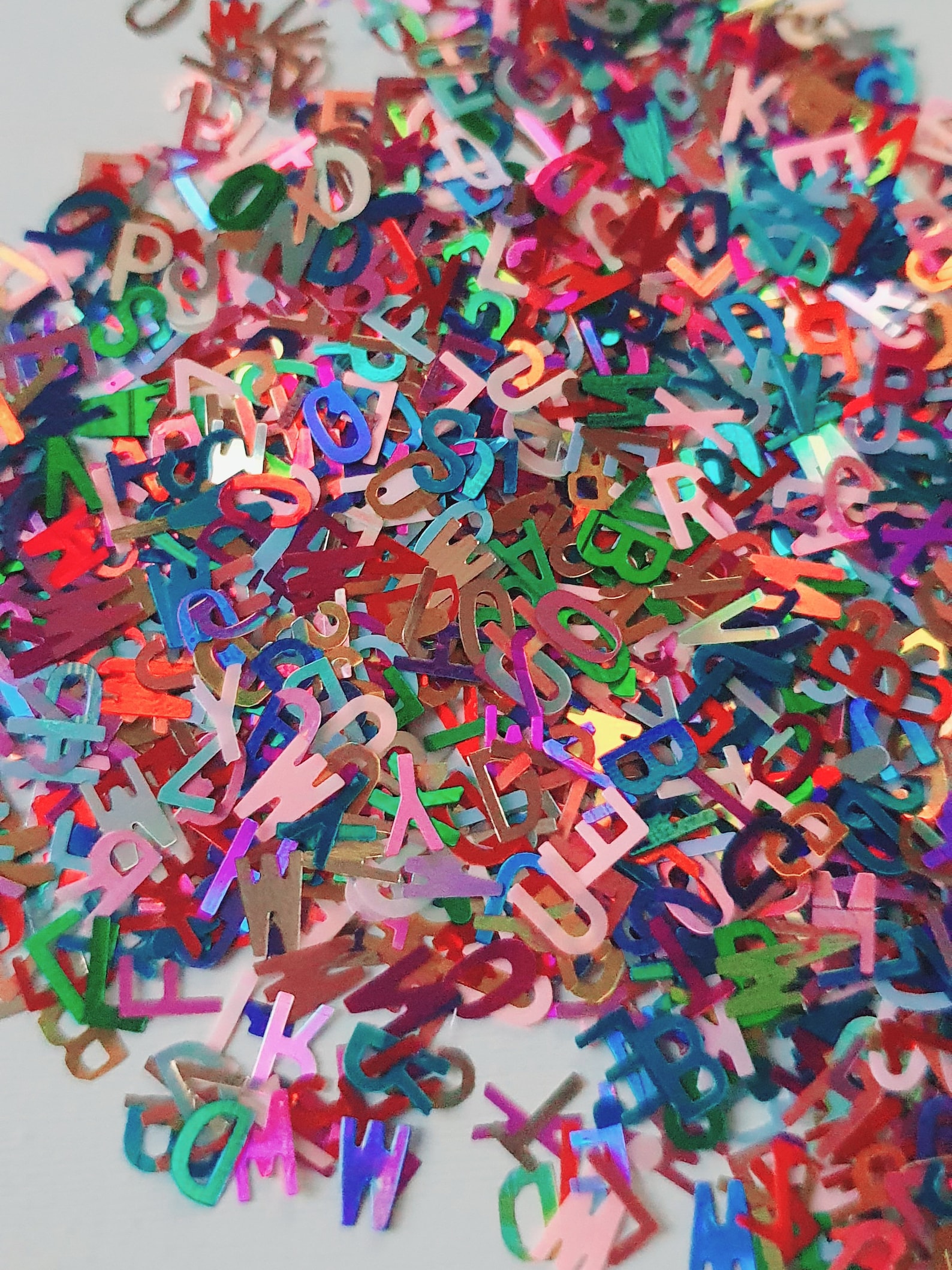 Multiple colours letter confetti alphabet confetti Etsy