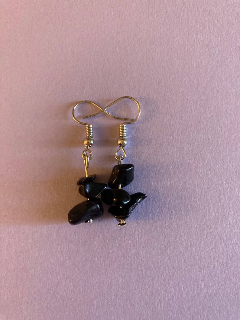 Onyx colored earrings