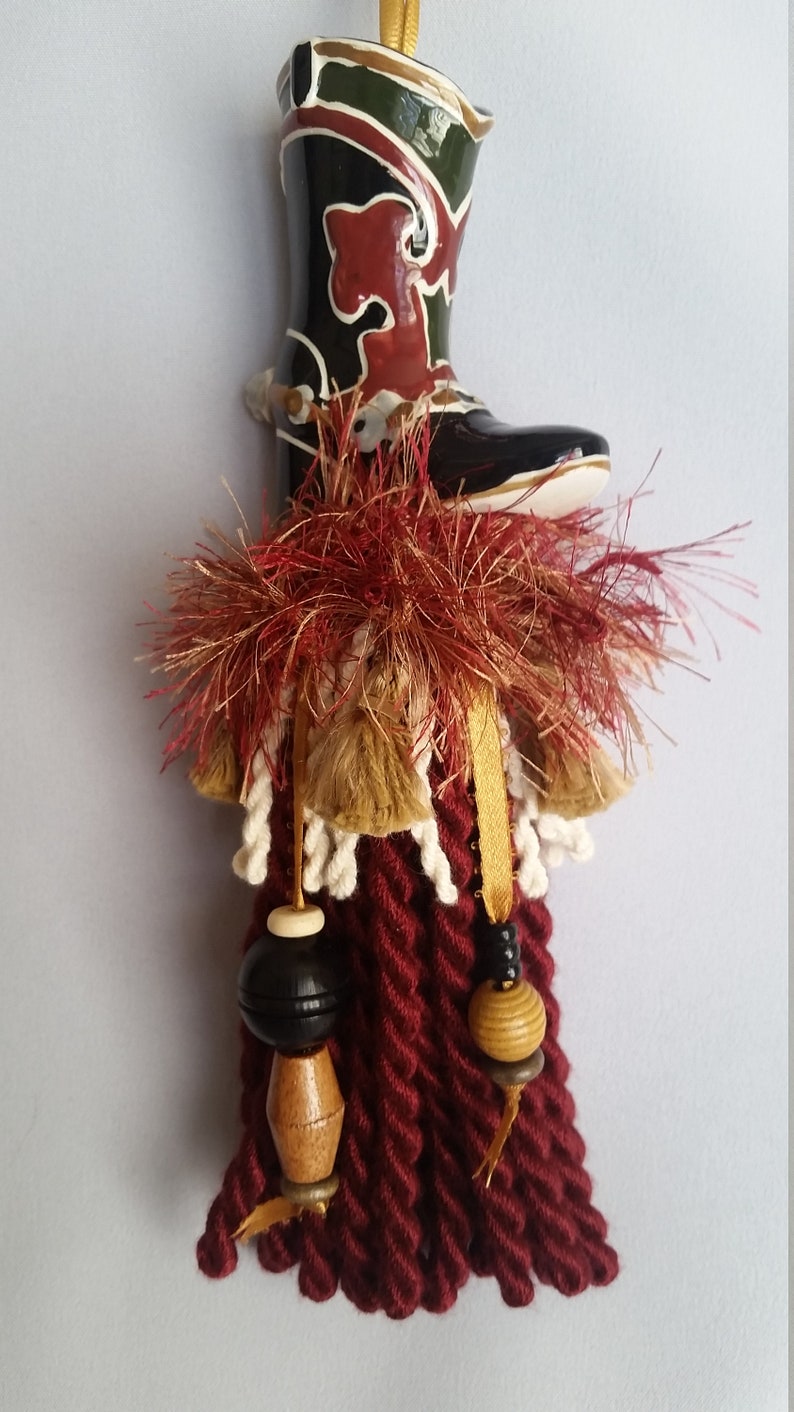 Cowboy boot salt shaker tassel Western boot salt shaker Etsy
