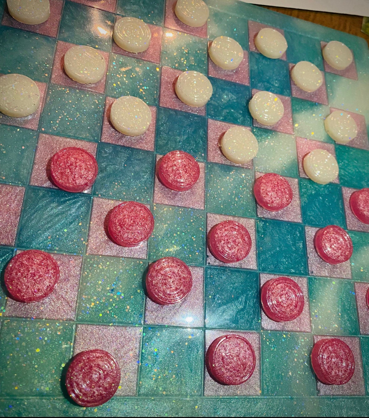 Custom Checkers Set Checkerboard - Etsy
