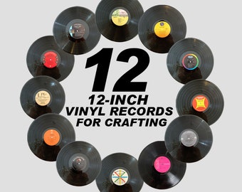 Lot of 13 12 Vinyl Records For Crafting