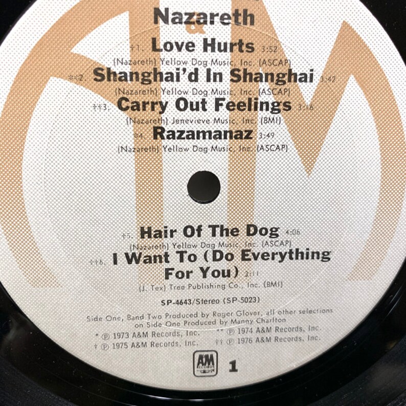 Nazareth Hair Of The Dog Vinyl 1975