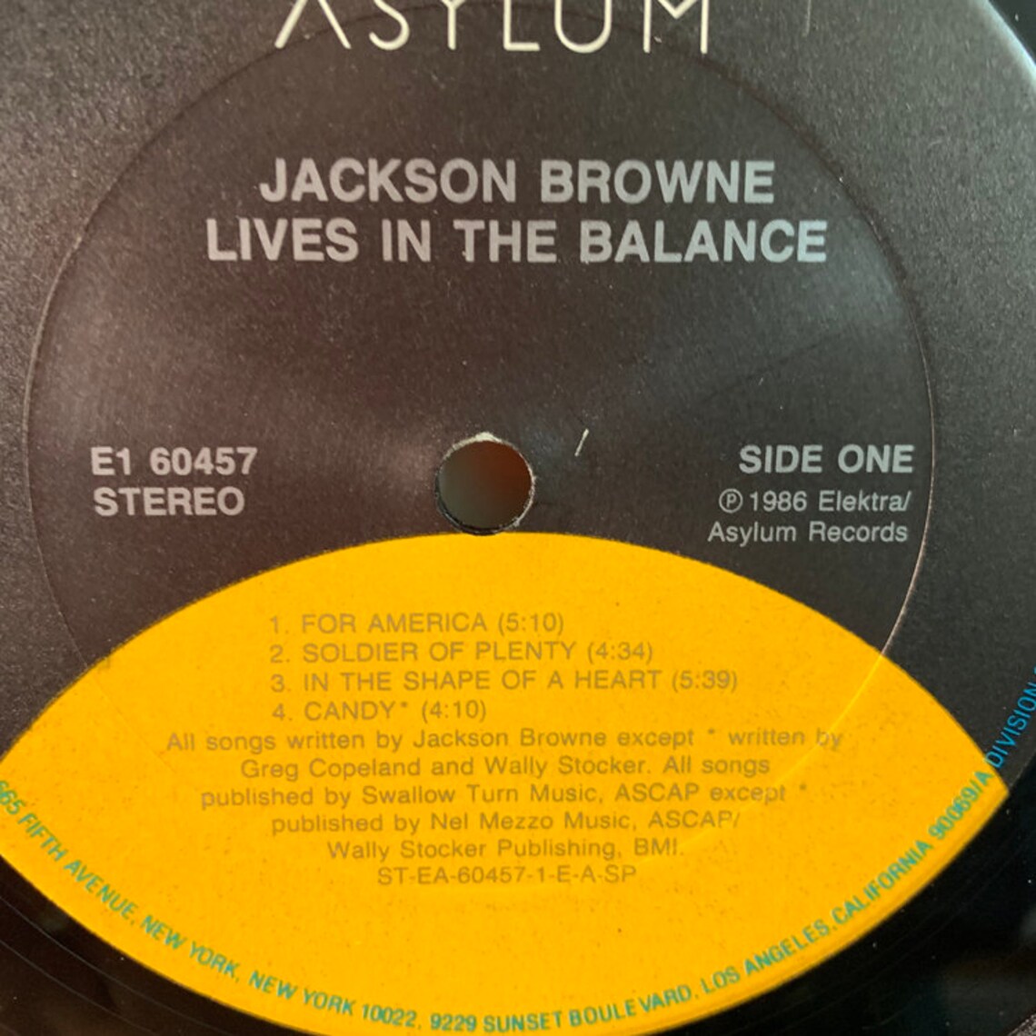 Jackson Browne Lives in the Balance Vintage Vinyl Record Etsy