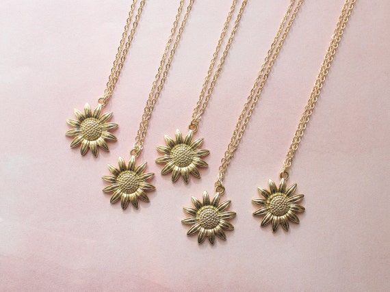 Handmade sunflower necklace online