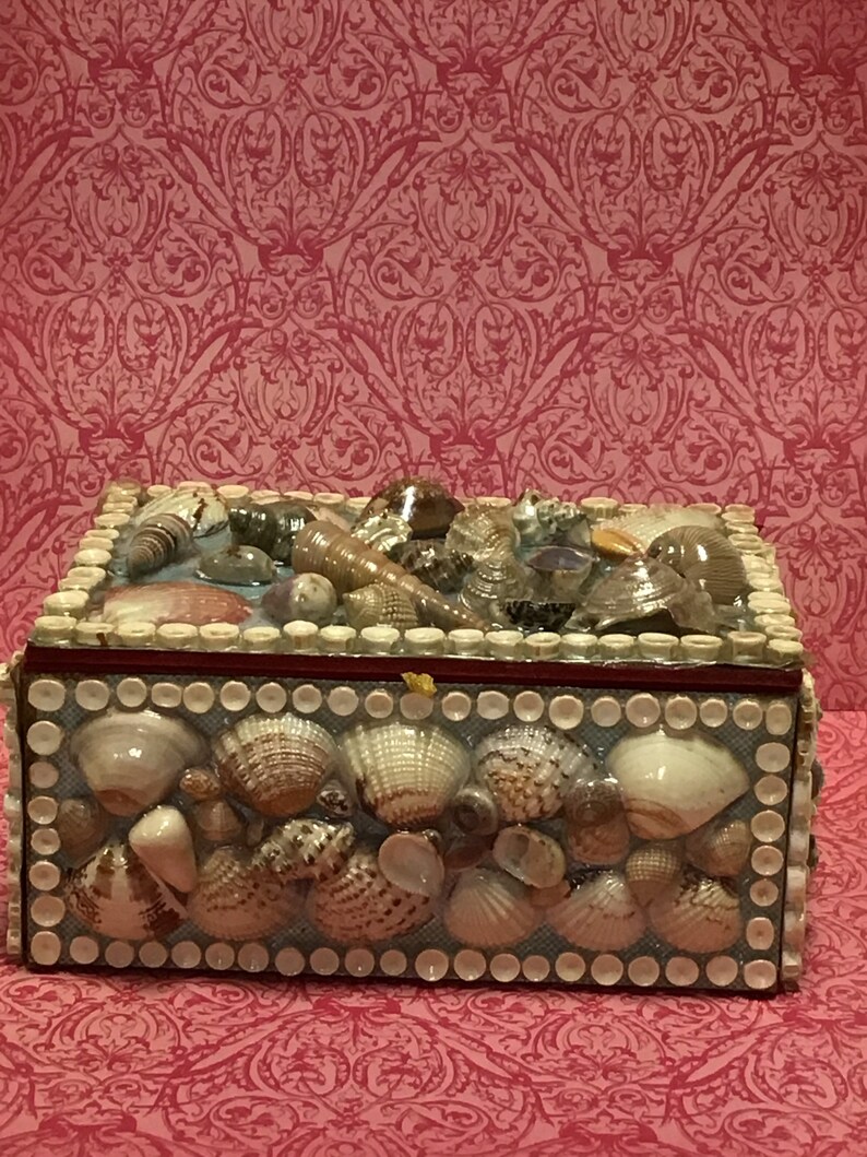 Sailor Valentine Shell Box/vintage Shell Box/vintage Sailors Etsy