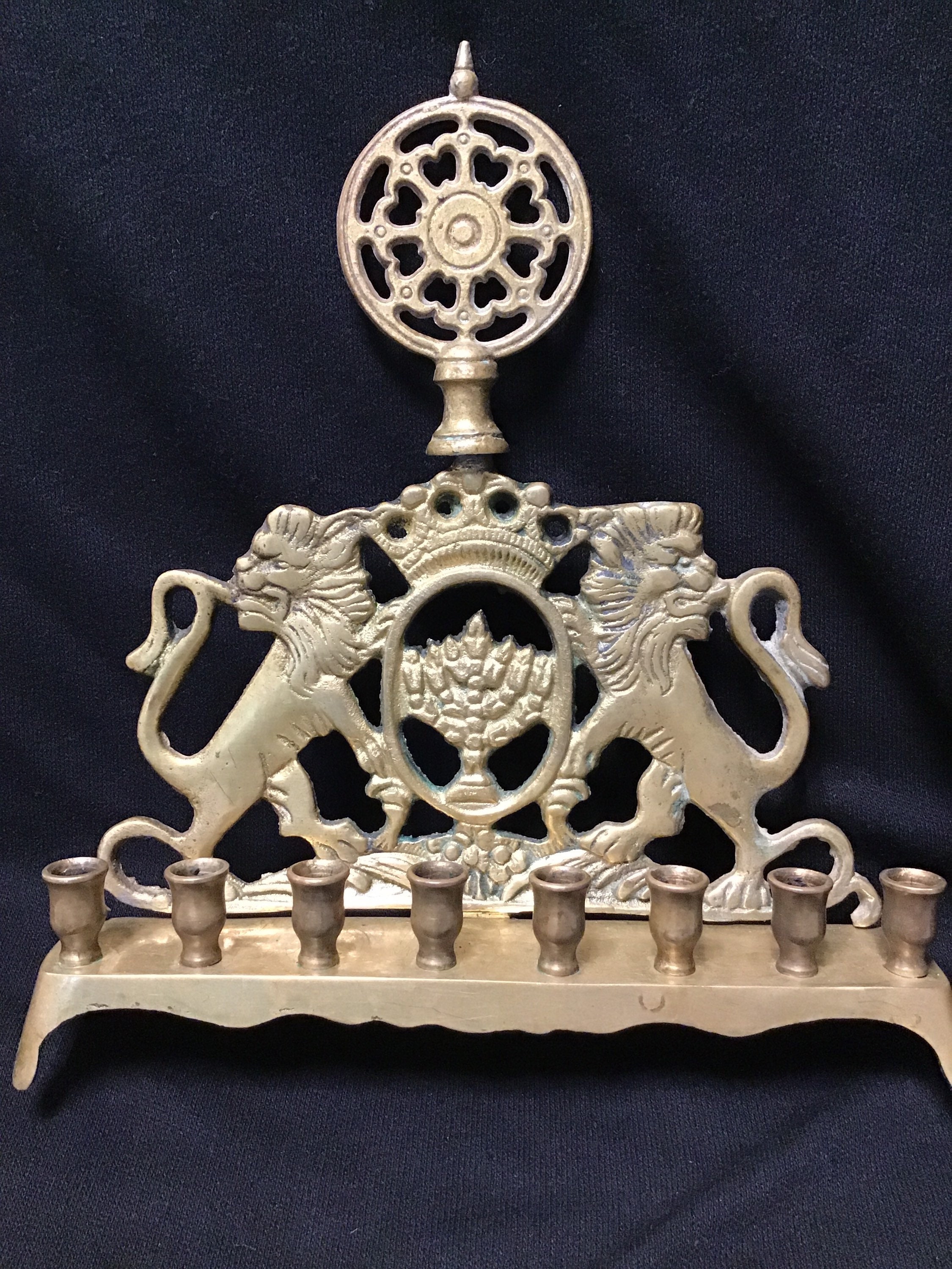 Vintage Brass Menorah/Lions of Judah Menorah/Brass Etsy