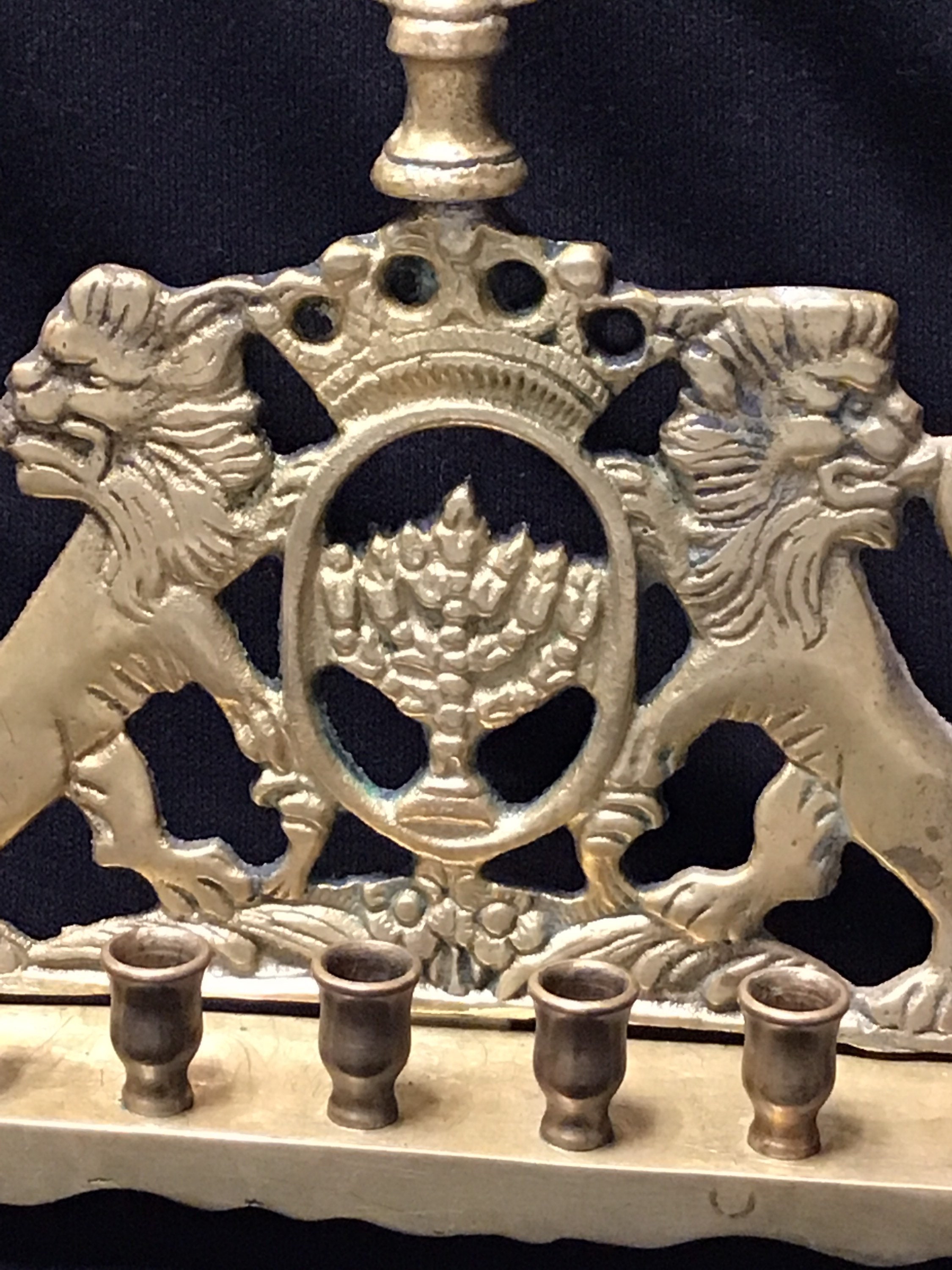 Vintage Brass Menorah/Lions of Judah Menorah/Brass Etsy