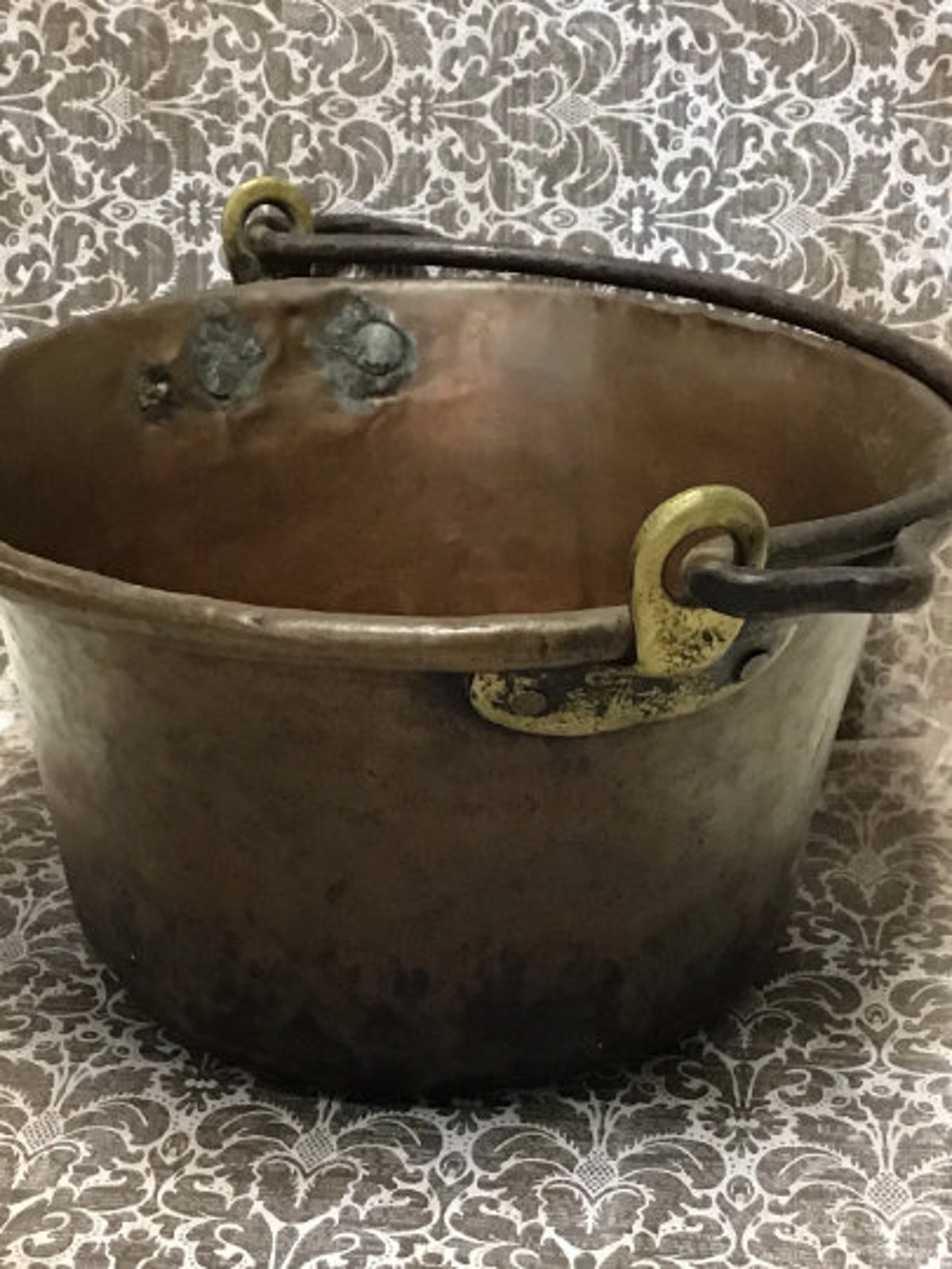 Antique Copper Hearth Fireplace Pot/antique Copper Pot/antique - Etsy