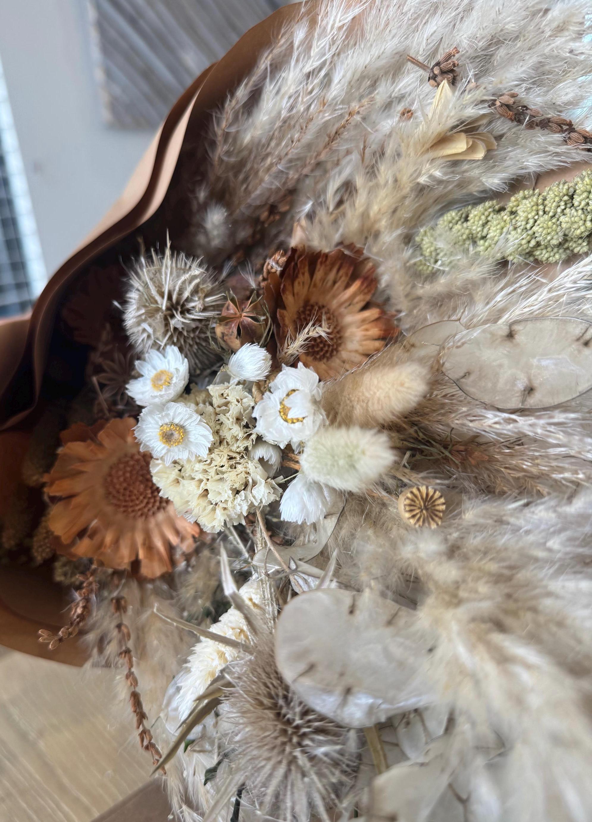 Hope ナチュラルドライフラワーブーケ 40本 パンパスグラス