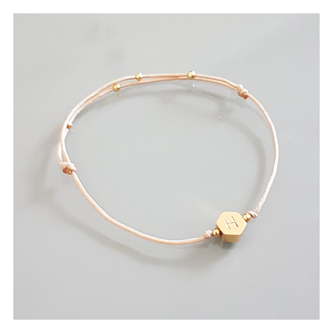 Custom Initial Gold Bracelet Etsy