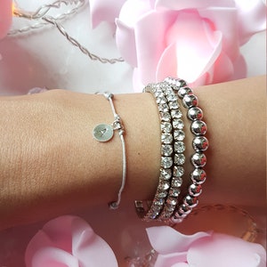Custom Initial Silver Bracelet