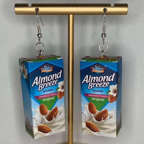 Mini Brands Unsweetened Almond Milk Earrings | Mini Brands Series 2 Wave 2 Earrings
