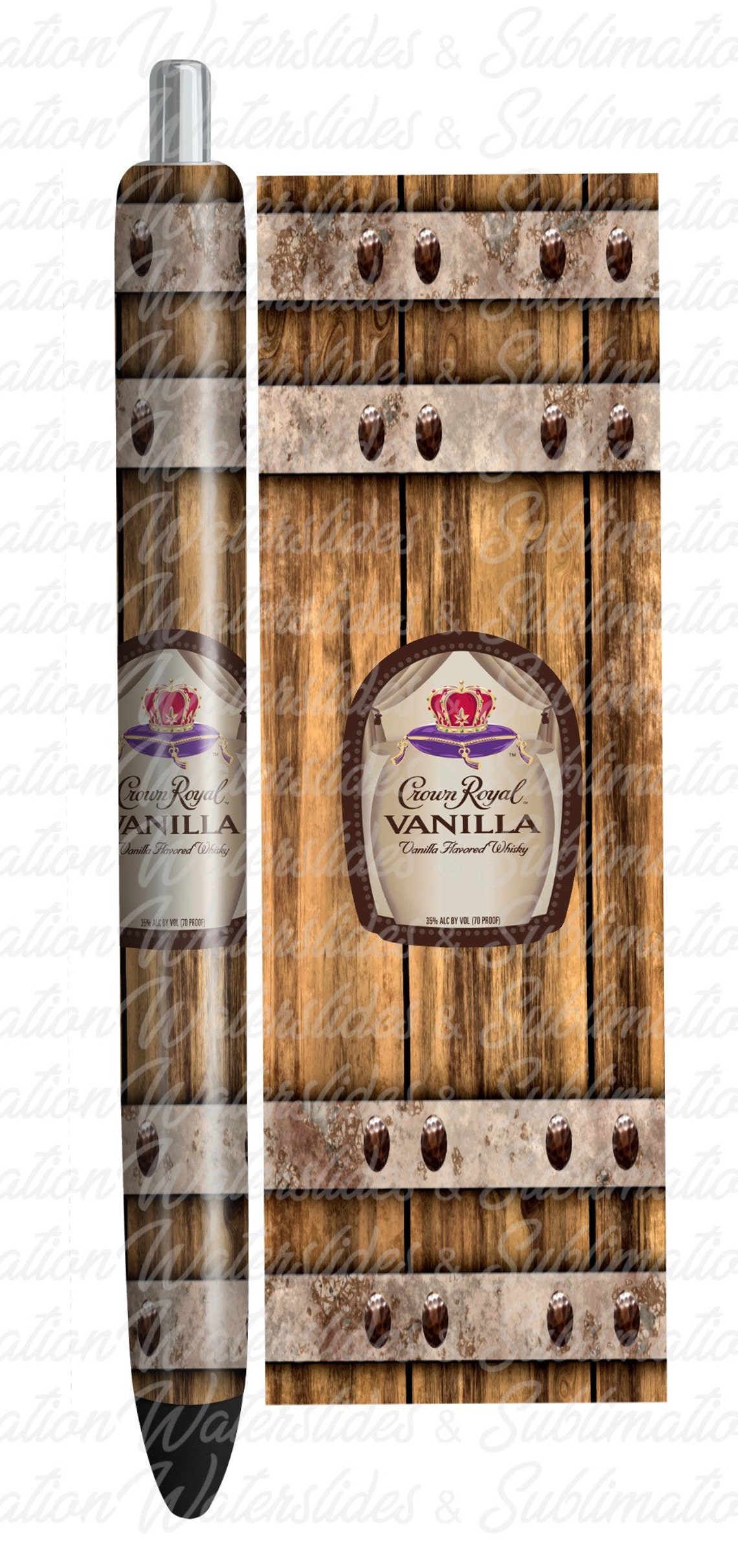 Download Crown Royal Vanilla Barrel Wrap &matching Pen Wrap Digital ...