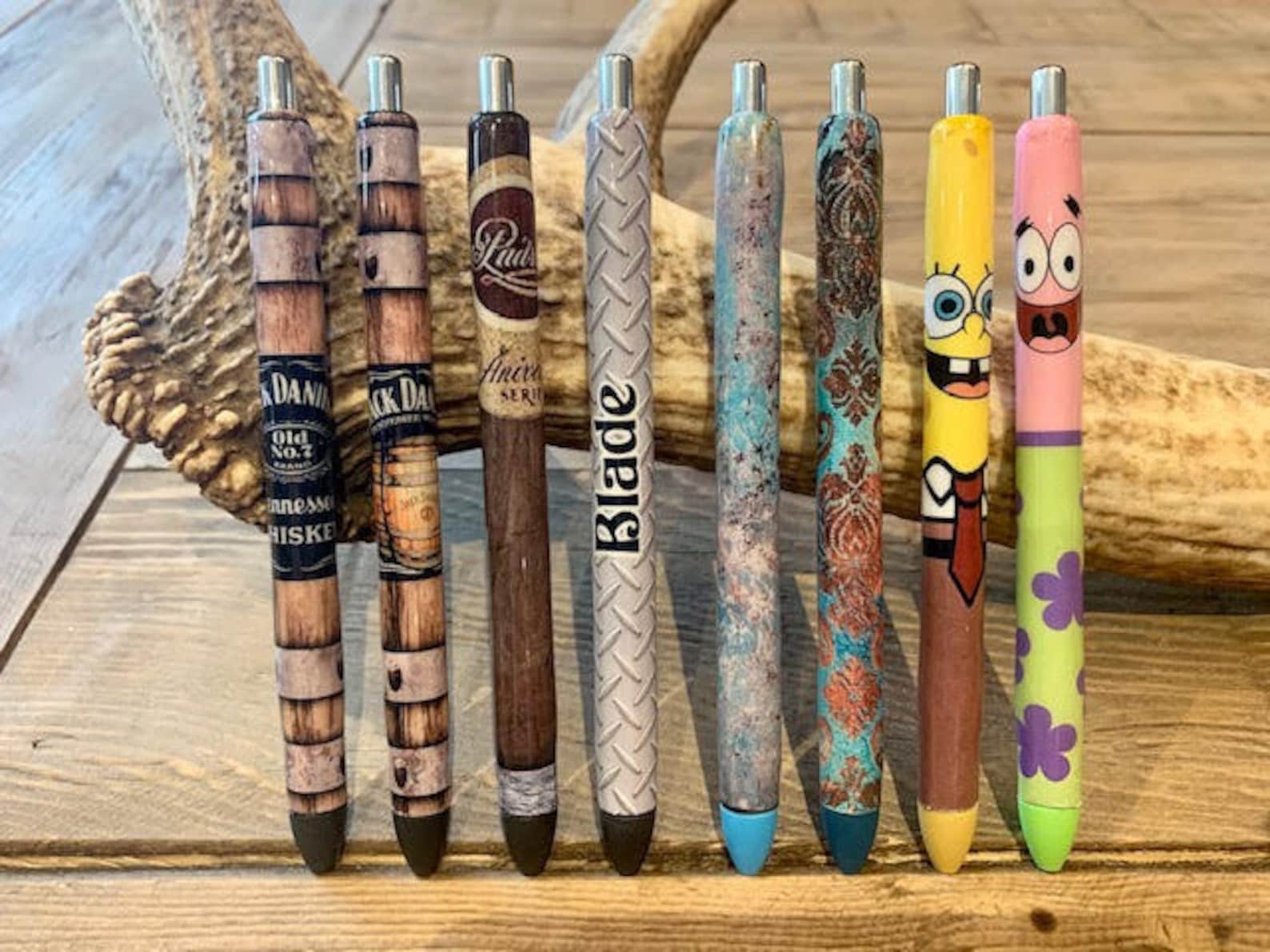 Pen Wrap Booze Wraps 8 Images on Full Sheet Digital Etsy