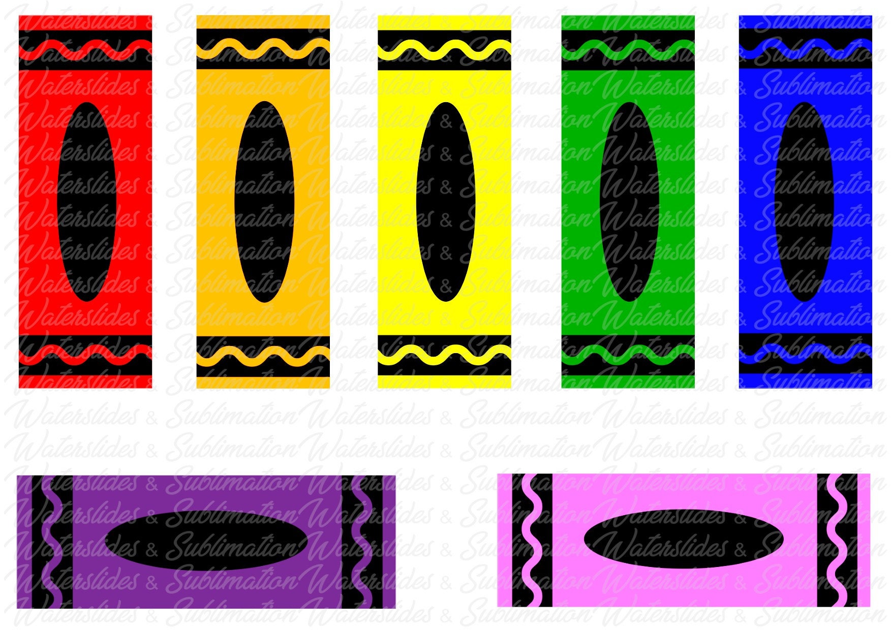 Crayon Wraps 7 images on full sheet Digital Download-For Pens | Etsy