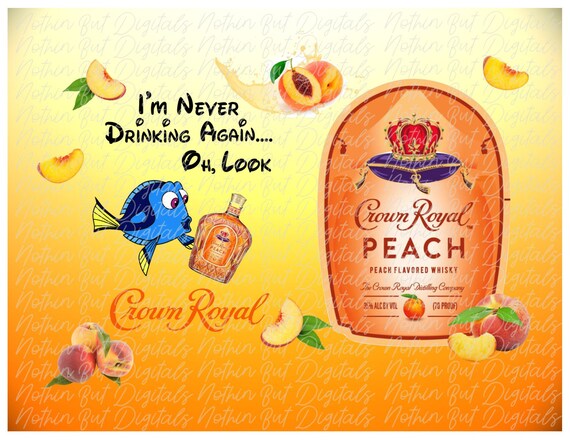 Crown Royal Peach with Dory Digital-For Tumblers No SVG | Etsy