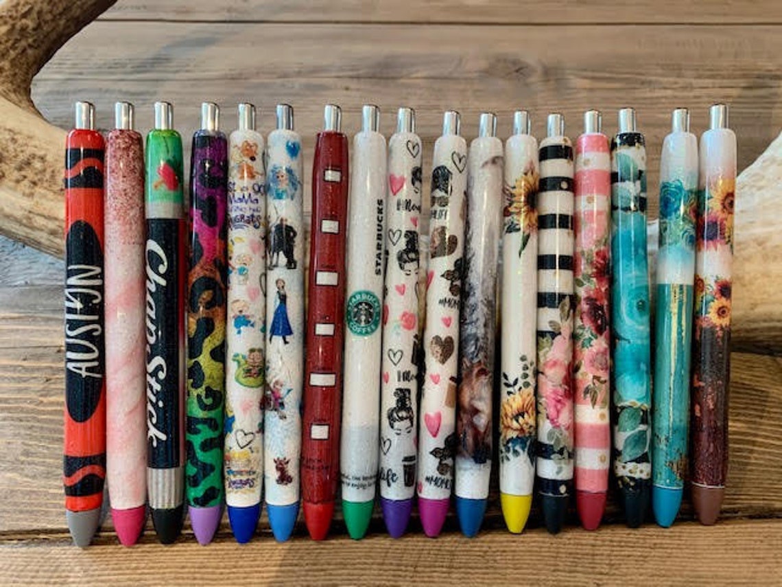 Pen Wrap Tiedyed Hippie Pen Wraps 7 images on full sheet Etsy
