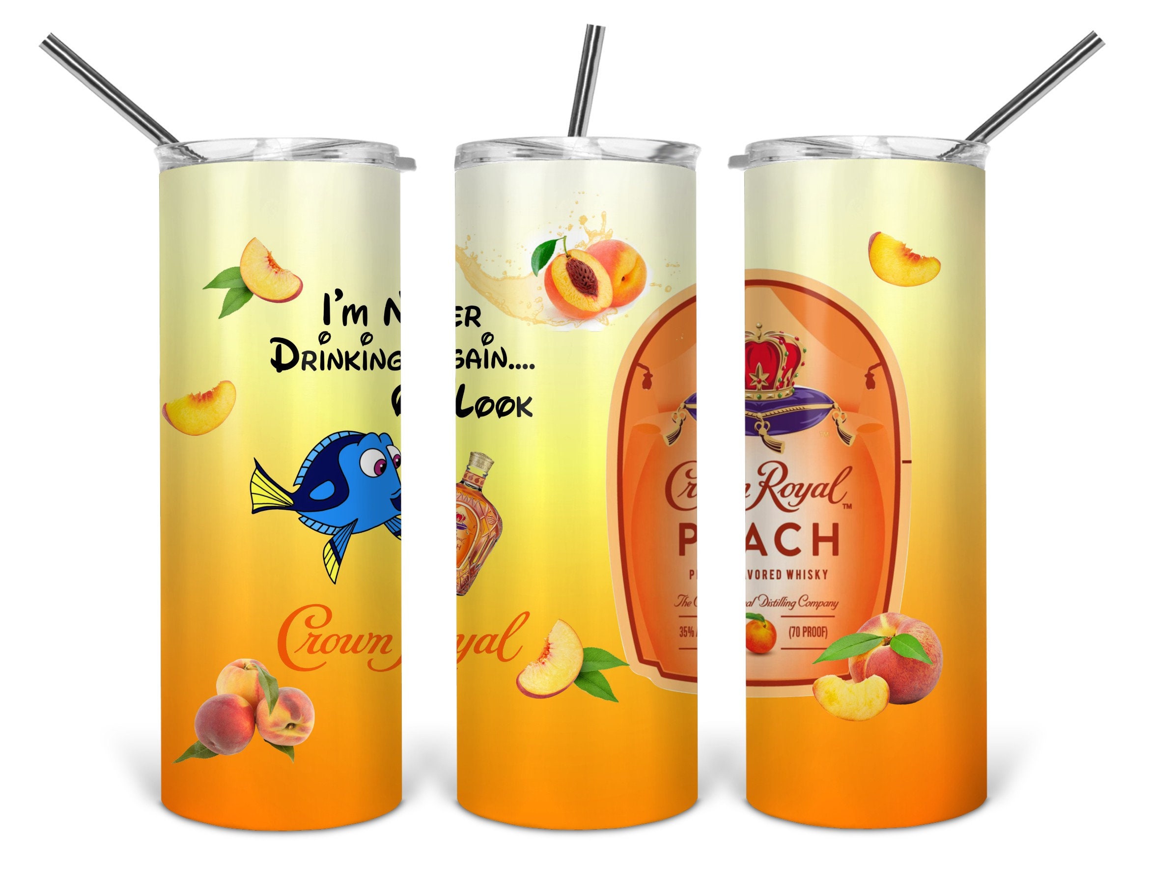 Download Crown Royal Peach with Dory Full Sheet Wrap Digital-For | Etsy