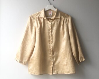 gold satin blouse uk