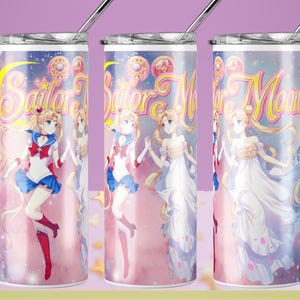 Sailor Moon Tumbler Wrap PNG | 20oz Sublimation Design | Magical Girl Anime Digital Download | Sailor Moon Princess Wrap PNG