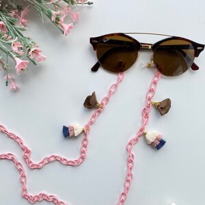 Sunglasses chain, mask chain, mask holder, Mask hanging chain, face mask holder with tassel, glasses lanyard