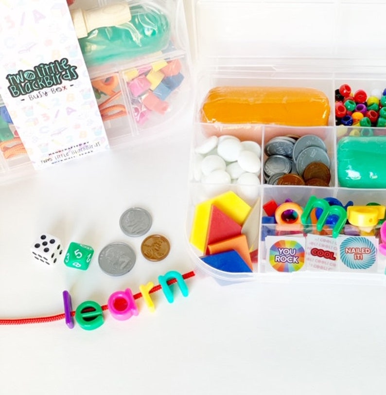 Play Dough Sensory Busy Box Learning Play Dough Kit Learning Etsy