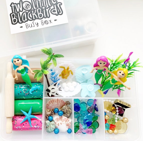 Mermaid Play Dough Kit Mermaid Sensory Kit Mermaid Sensory