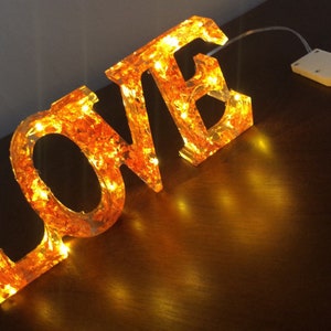 Love light / Valentine gift / love sign / Love decor with fairy lights - handmade /love / home decor / night light