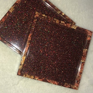 Fall coasters set of 2 / Autumn coasters