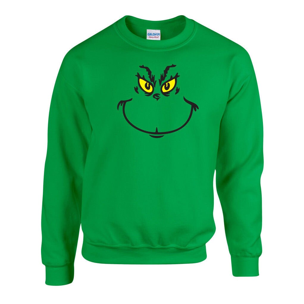 THE GRINCH FACE Jumper Tshirt Tee Top Hoodie Sweatshirt Sweat Etsy