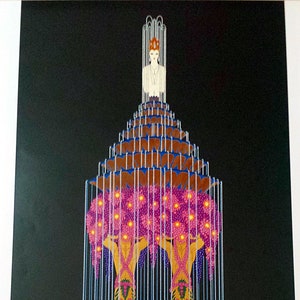 Erte&#39; Art Deco Calendar Page Lithograph &quot;Das Perfum&quot;