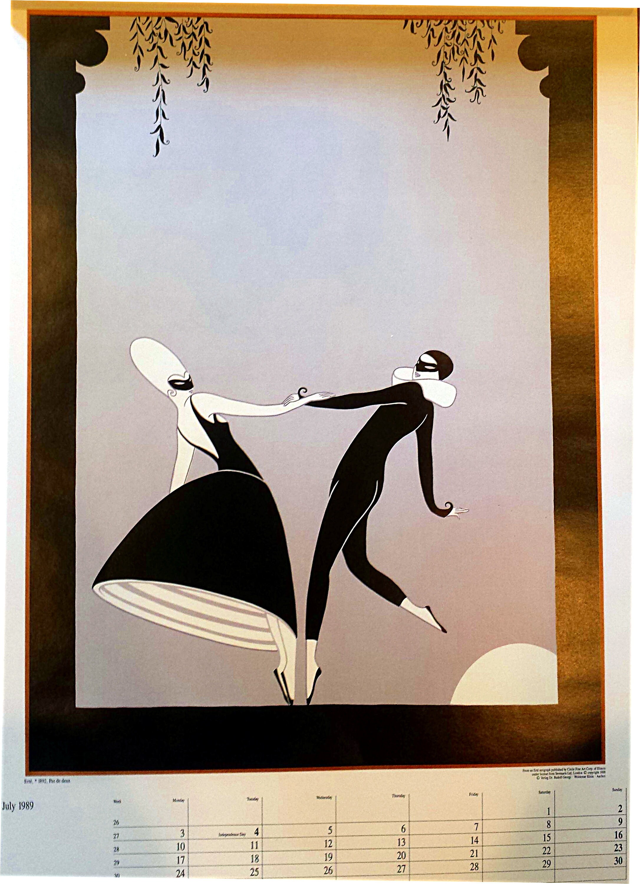 エルテ　カレンダー　ERTE　アールデコ　アルーデコカレンダー　アンティーク エルテ カレンダー ERTE アールデコ アルーデコカレンダー