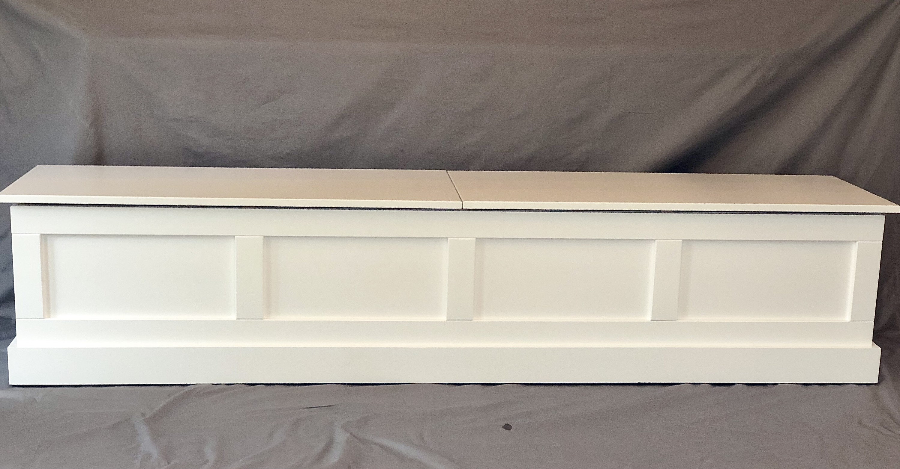 Todo el banco de almacenamiento blanco con ribete y tapa | Etsy