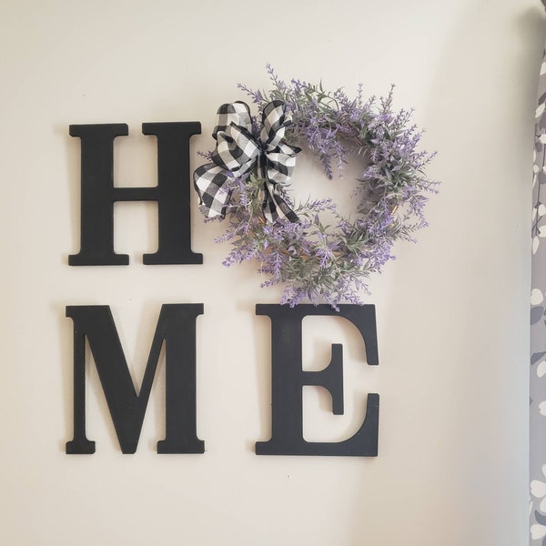 Home Letters With Wreath Etsy