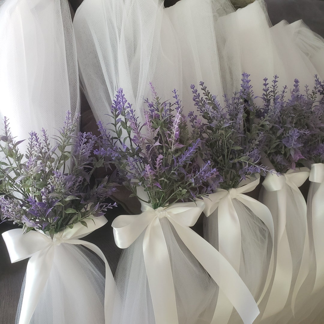 Lavender Wedding Aisle Pew Hangers, Decor. Made by a Work From Home