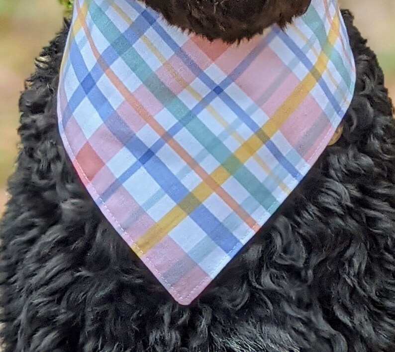 EASTER PLAID Dog Bandana