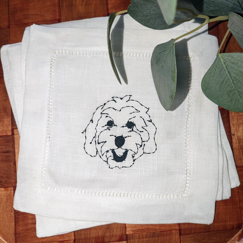 Doodle Dog Cocktail Napkin_ Labradoodle_ Goldendoodle_maltipoo Etsy