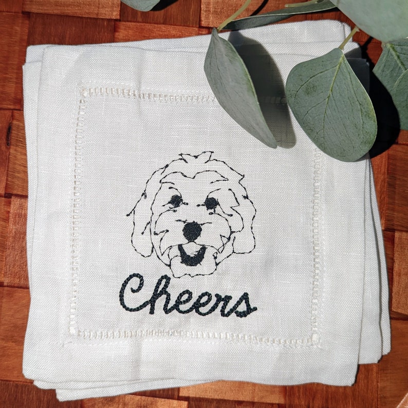 Doodle Dog Cocktail Napkin_ Labradoodle_ Goldendoodle_maltipoo Etsy