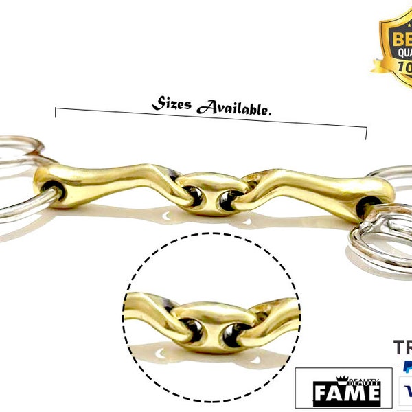 Universeel 3 Ring Gag Paardenbit Duits Zilver goud paardenbitten