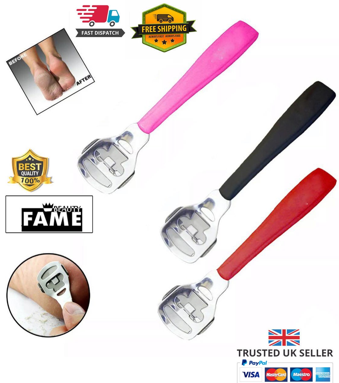 Callus Corn Hard Skin Remover Shaver Foot Pedicure Kit Feet Etsy