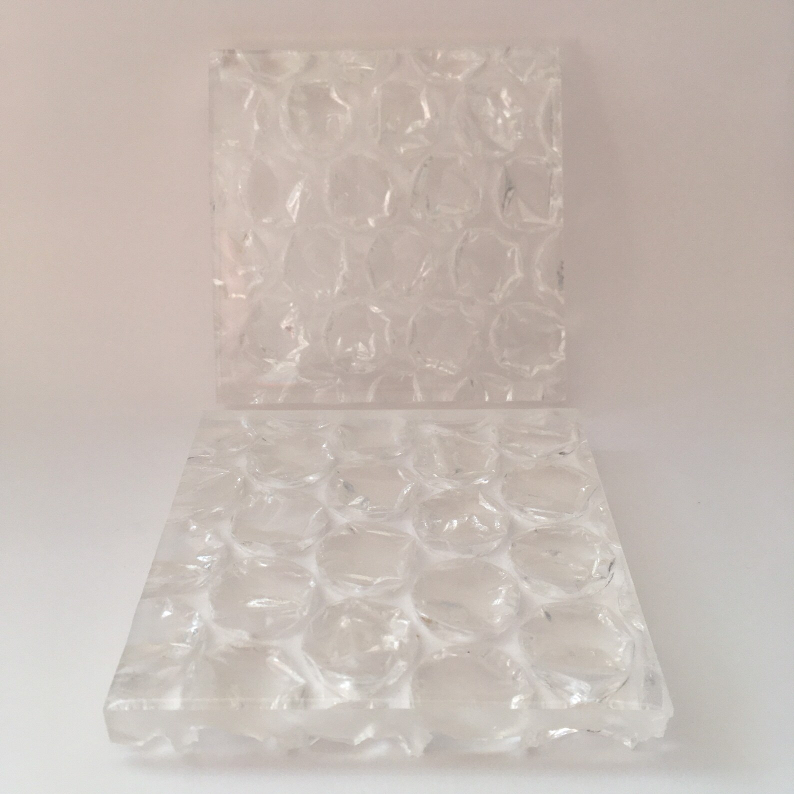 Epoxy resin bubble wrap coasters Pair Etsy