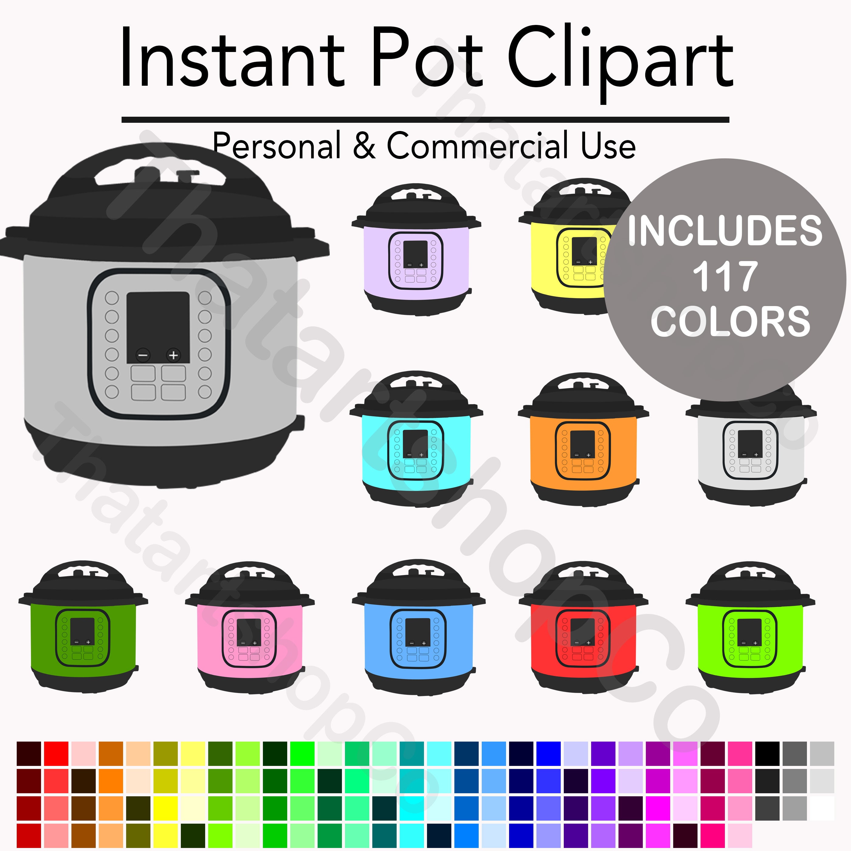 Instant Pot Clipart 117 colors Printable Instant Pot PNG Etsy