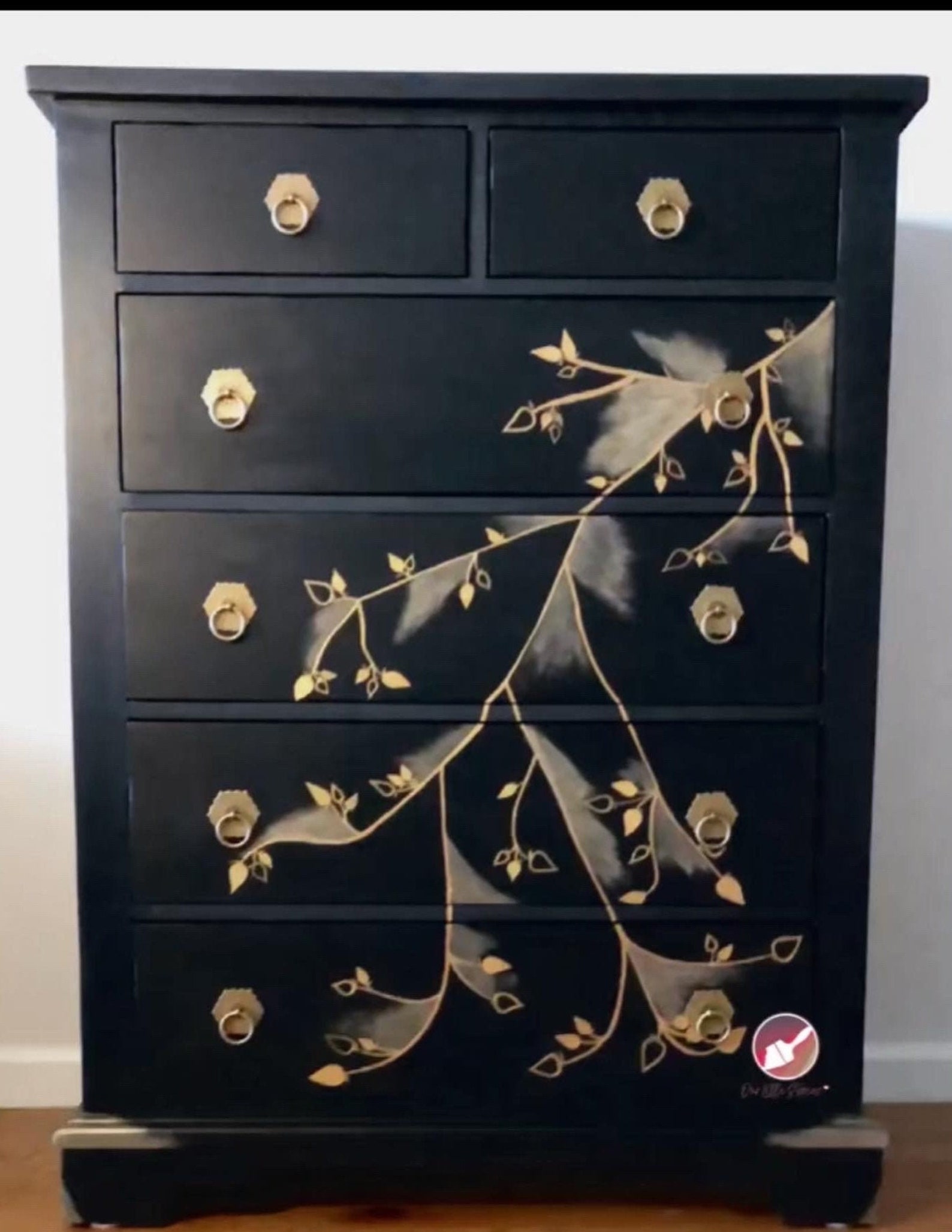 Black & Gold Dresser Etsy