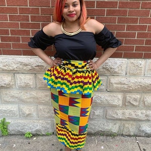 Kente Peplum Skirt image 5