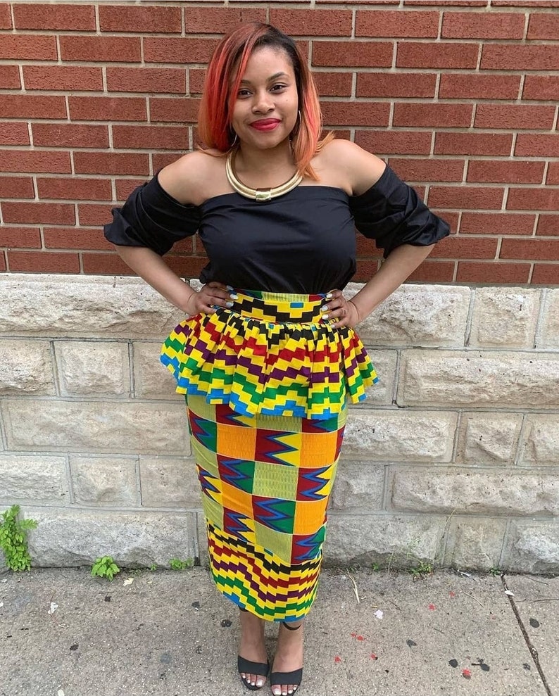 Kente Peplum Skirt image 5